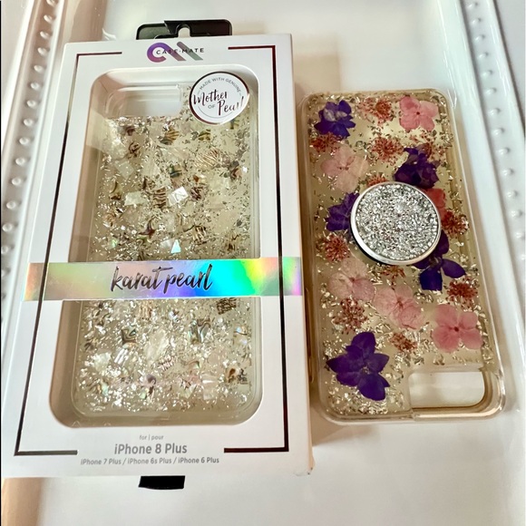 I PHONE 8 PLUS  NEW & USED  CASE MATE  with Bling PopSocket - Picture 11 of 14